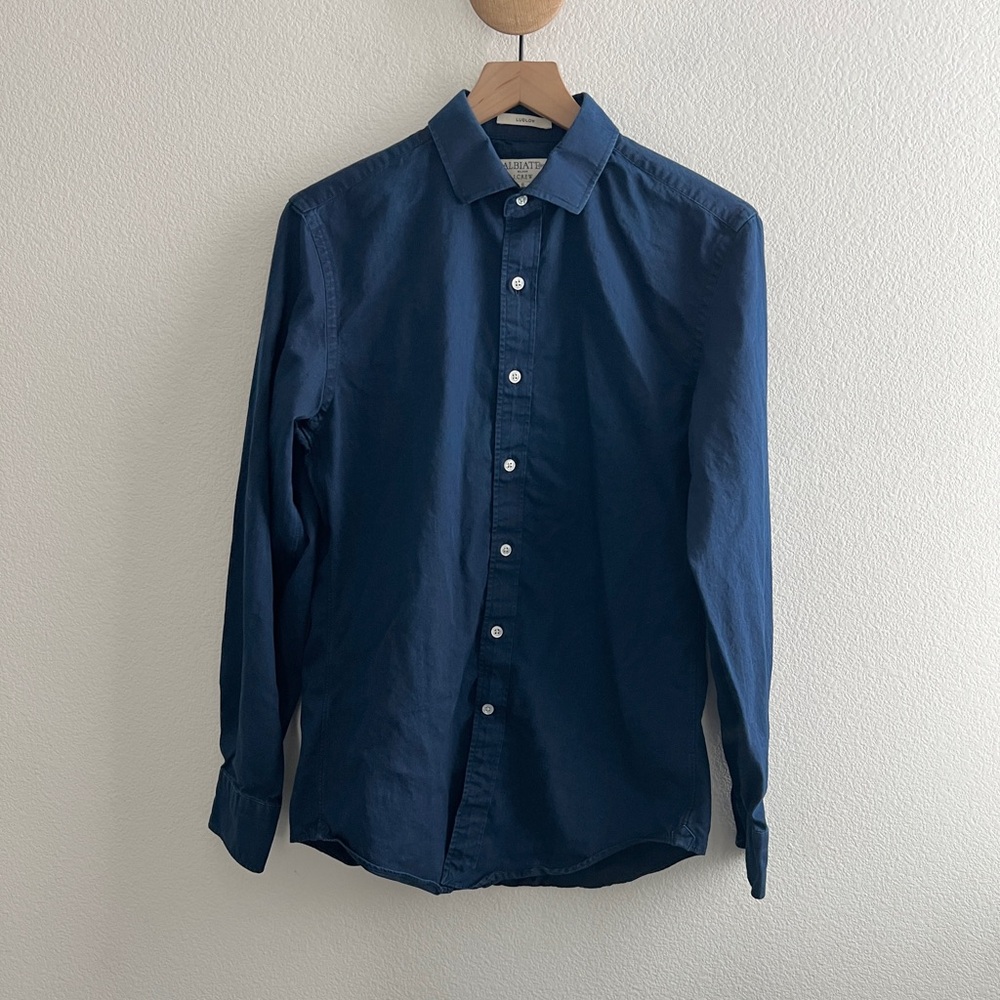 J. Crew Navy Blue Casual Button-Down Shirt